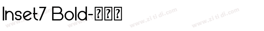 Inset7 Bold字体转换
